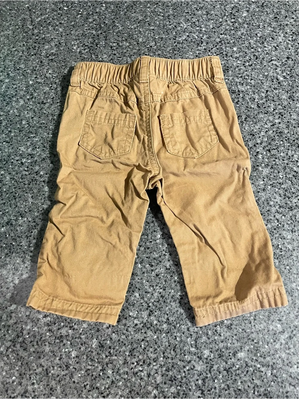 Kids Tan Pull-On Cotton Pants